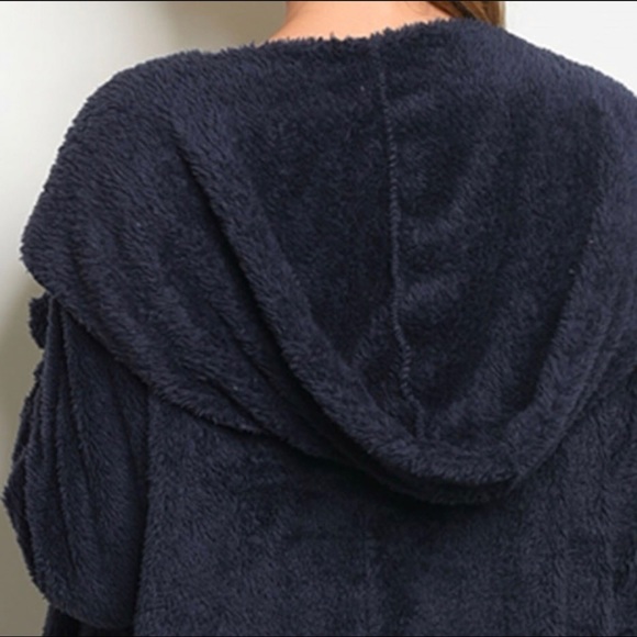 ❤️SUPER SOFT NAVY BLUE SHERPA JACKET❤️ - Picture 5 of 5